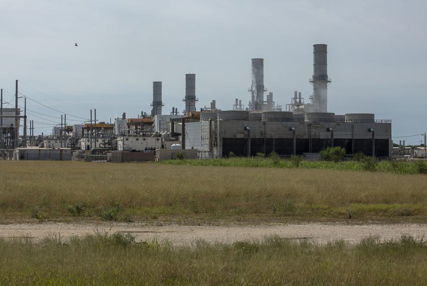 The Hays Energy Project, a 990 MW gas-fired power plant near San Marcos, pictured on May 27, 2025.